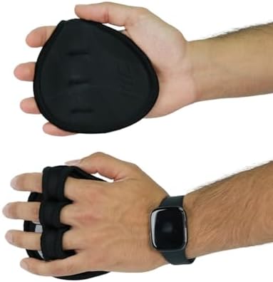 MuscleCloth Grip Pads Fitness Eldiveni Siyah - Görsel 2