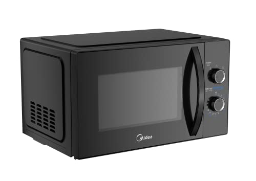 فرن ميكروويف سولو سعة 25 لترًا من ميديا مع 5 مستويات طاقة، 800 واط، قفل أمان للأطفال، وظيفة اذابة الثلج، مؤقت 35 دقيقة، إعادة تسخين سريع، مقبض فتح الباب بالسحب، مناسب للمنزل والمكتب، أسود