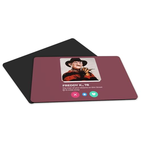 Lot de 4 sets de table Freddy K. grand format rouge tapis caoutchouc horreur - 5