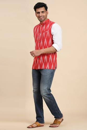 Image of SKAVIJ Men's Casual Nehru Jacket Business Vests Lightweight Waistcoat Slim Fit Suit Vest