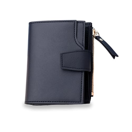 Homorro Porte Monnaie Femme Portefeuille Monnaie Feuille pour Cartes Chequier Wallet Petit Format Noir