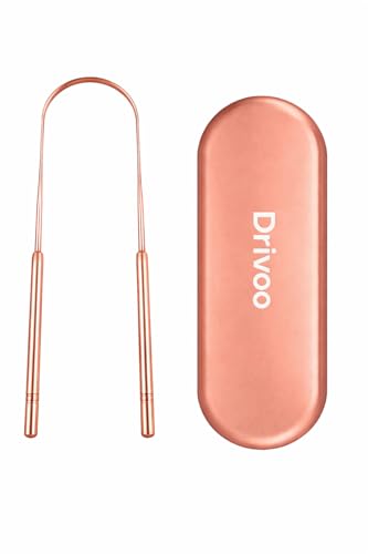 Raspador de Língua Aço Inoxidável com Estojo Limpador Lingual Ayurvédico Profissional Remove Mau Hálito Higiene Bucal Profunda Antibacteriano Durável Reutilizável