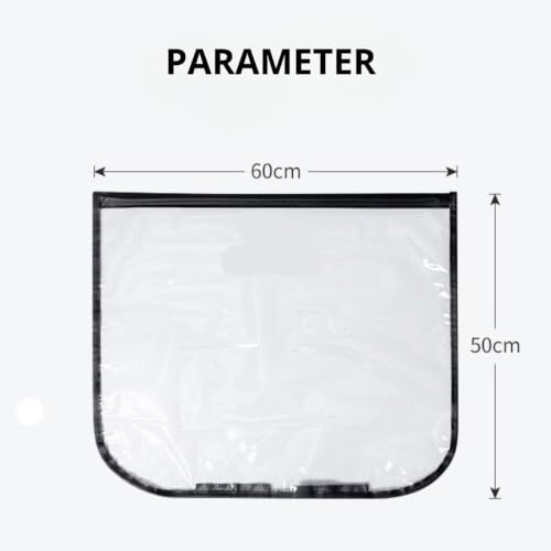 Image of Transparent EV Charger Cover Waterproof - Magnetic Electric Vehicle Charging Port Rain Shield - All Weather Snow & Ice Protection Plug Guard with Soft Magnetic Strip, Universal Fit