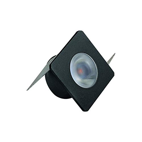 LUM LED MINI EMB PRETO 1W 2700K 127/220V ALUM