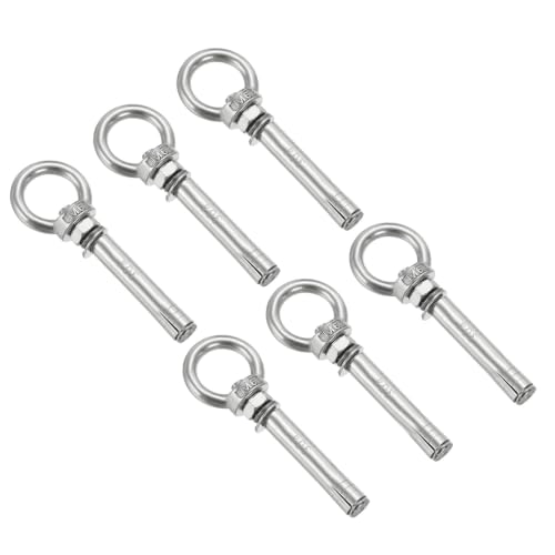 PATIKIL Expansion Eye Bolt M6x60mm 6Pack 304 Stainless Steel Shoulder Screw