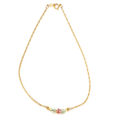 Black Hills Gold Rose Ankle Bracelet3