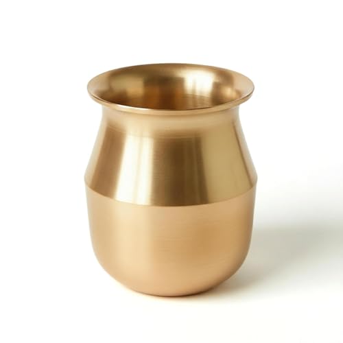 Image of Pure Bronze Lota for Pooja with Traditional Kalash Design for Daily Worship Rituals and Prayers Ideal for Home Mandir Temple Use 400 Ml Capacity Authentic Finish for Spiritual and Festive Ceremonies