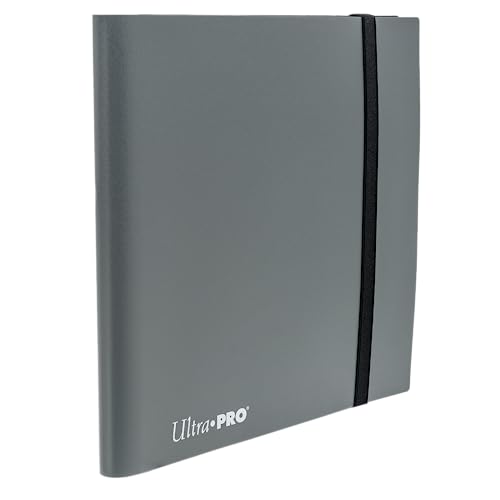 Image of Ultra PRO Eclipse 12-Pocket Smoke Grey PRO-Binder for 480 Cards - Standard Size, Protects Collectible, Gaming, Sports Cards in Ultra PRO Deck Protector Sleeves