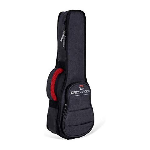 Crossrock Soprano Ukulele Bag with 10mm Padded Backpack Straps in Dark Grey (CRSG107SUDG) Cover