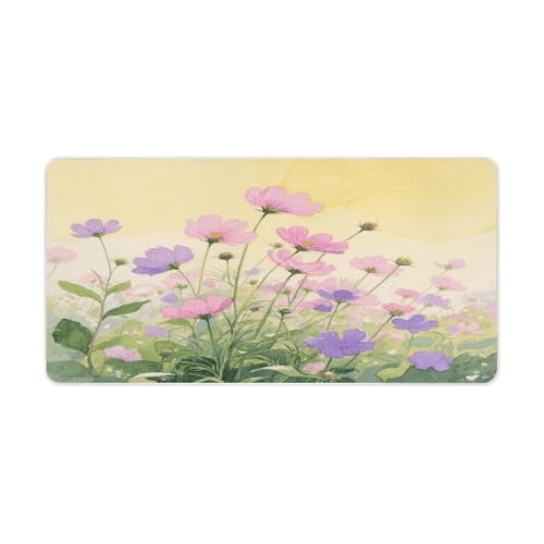 Alfombrilla para mouse grande de goma estilo floral miniatura 1