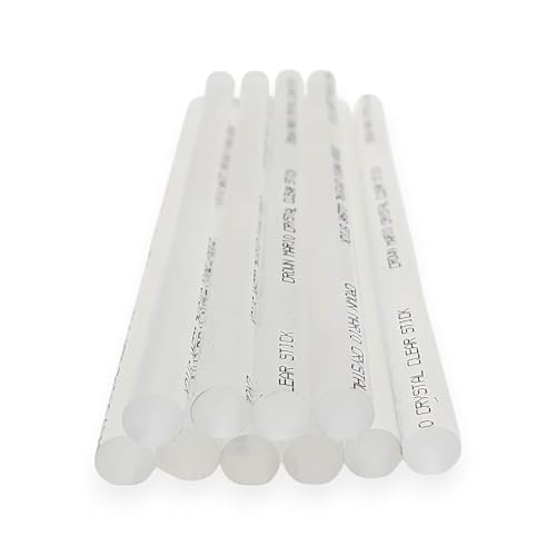 Image of Crown Crystal Clear Transparent Hot Melt Glue Sticks 20Pcs Pack 220mm x 11mm | Super Strong Invisible Bond Glue Gun Refill for DIY Art & Craft, Wood, Fabric, Paper, Home Repair, School & Office Usage