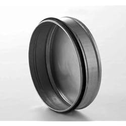 Ventilador Succionador Tapa de chapa de acero galvanizado con junta de sellado, cierre del tubo de succión y ventilación (diámetro 125 mm)