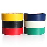 OUKEYI Weather-Resistant Colored Electrical Tape – 6 Pk Waterproof, Flame Retardant, Strong Rubber Based Adhesive, Color Code Your Electric Wiring Safely, UL Listed to 600V, 66foot x 3/4'