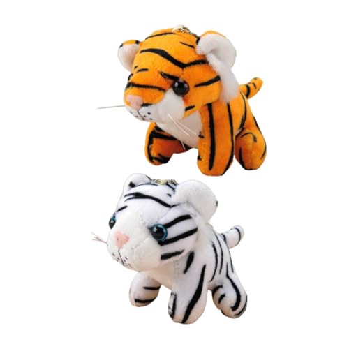 BESPORTBLE 2 Piezas Pequeños Colgantes de Peluche Forma de Adorables Muñecos Suaves para Decorar Llaveros y Bolsos de Unidades Blanco y Amarillo Accesorios Encantadores para Adultos