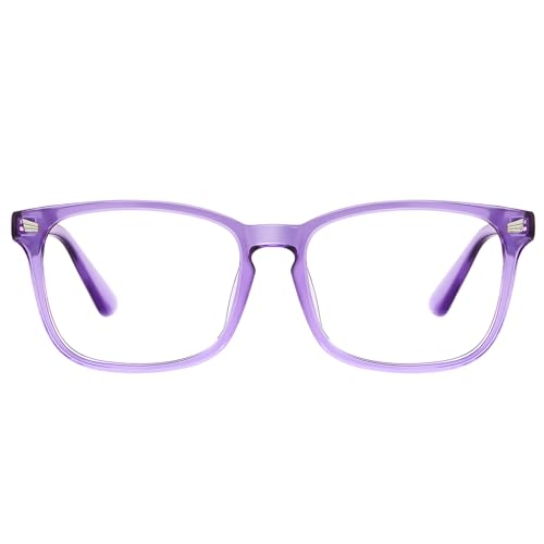 TIJN Blue Light Blocking Glasses (Clear Lens, Square Frame)