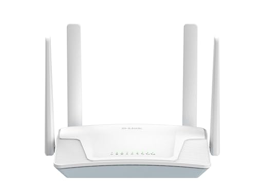 D-Link G416C 4G LTE AX1500 Wi-Fi 6 Router – Mobiler WLAN-Router mit SIM-Slot, LTE Cat 6, bis zu 1,5 Gbit/s, WPA3, Dualband, 3X LAN, Failover, MU-MIMO, OFDMA