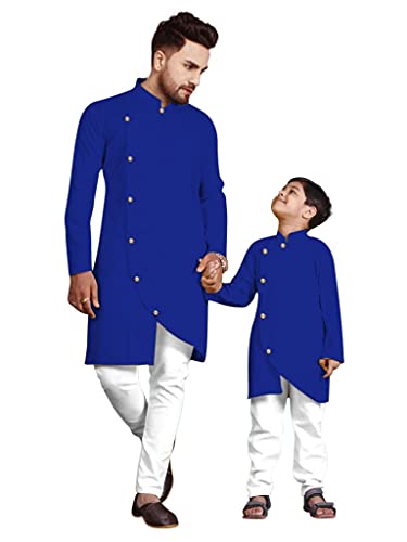 Image of Men's Cotton Blend Kurta Pyjama Set