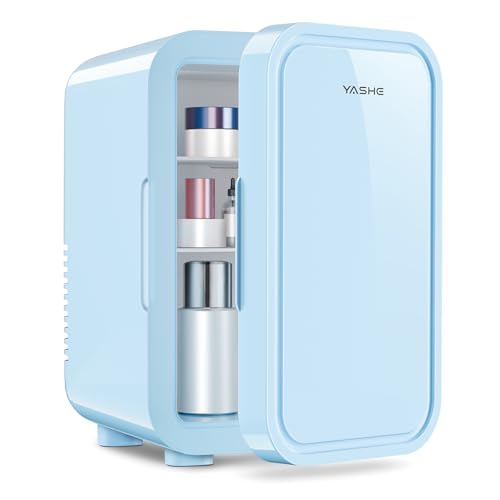 YASHE Mini frigo da 6 litri/8 lattine 220-240 V AC/DC, refrigeratore termoelettrico...