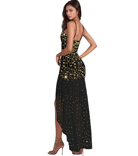 Image of Nagfar Women Rhinestone Sequin Birthday Party Sexy New Year Formal Dress