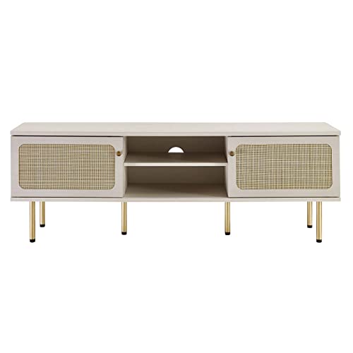 Modway Cambria 60" Rattan Tv Stand In White #TOP4