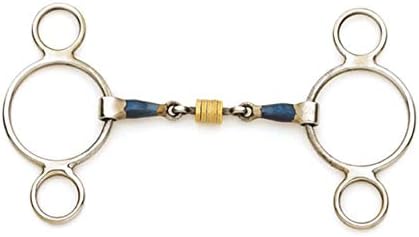 Centaur Stainless Steel 2-Ring Gag with Loose Copper Roller Disks