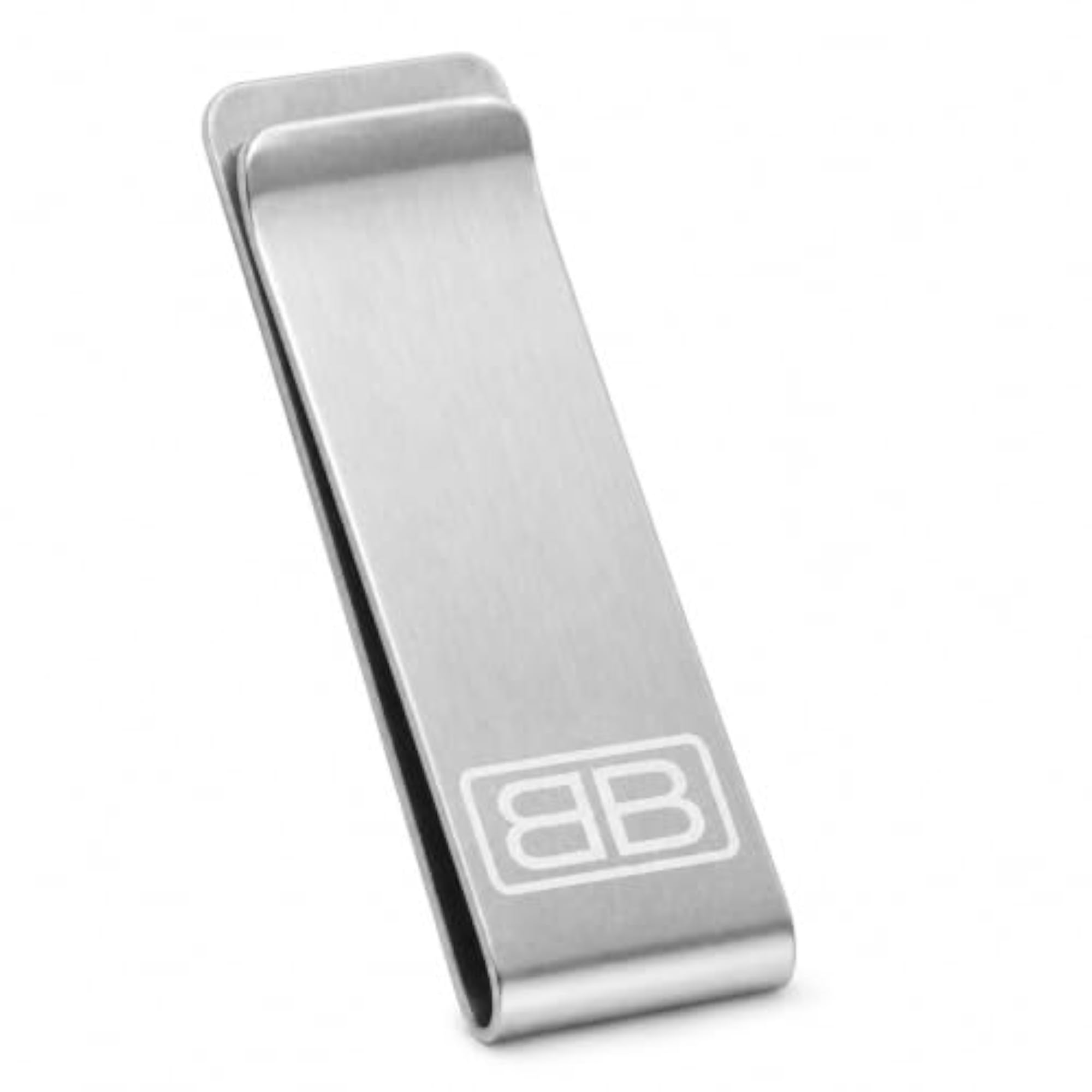 Modern Stainless Steel Money Clip Wallet, Slim Cash Holder