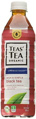 Image of Teas' Tea Unsweetened Organic Black, 16.9 Ounce (pack Of 12)