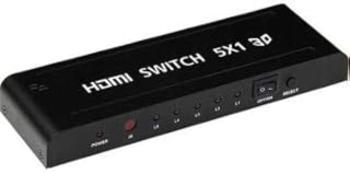 محول موزع HDMI ذو 5 منافذ 5×1 يدعم الصوت HDMI 1.4 وHDMI ثلاثي الأبعاد توبو