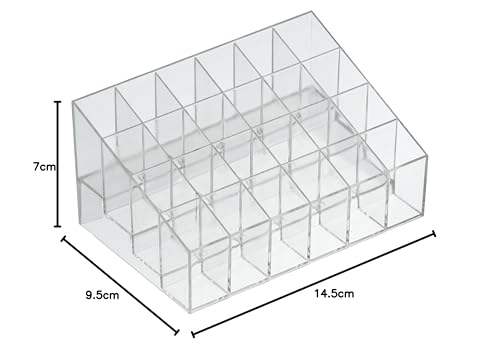 TRIXES Transparentes Kästchen zur Aufbewahrung von Make-Up, Lippenstift und Kosmetik