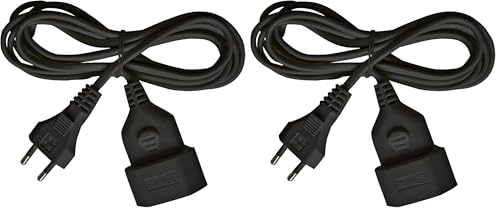 Rallonge 5m Brennenstuhl 1161801 noir lot de 2 rallonge électrique