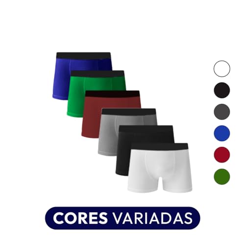 Kit 10 Cuecas Polo Boxer Microfibra Sortida - QLC SPORT Tamanho:G;Cor:Preto