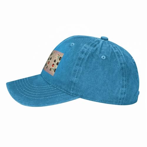 Cartoon Small Insects Blue The hat is Breathable, Sweat-Absorbent, and Adjustable, Fashionable and Versatile, Suitable for All Seasons.2