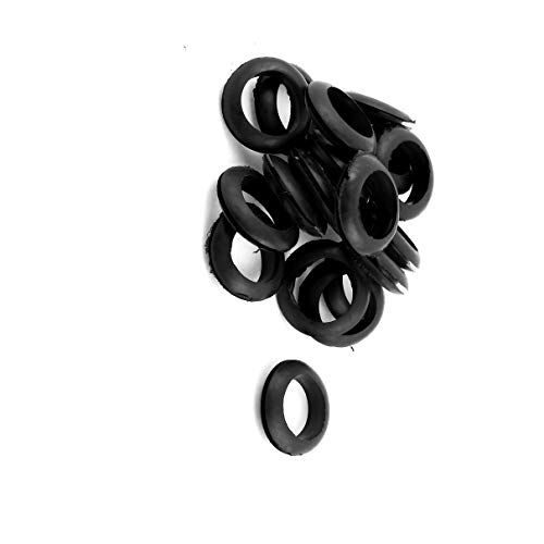 Aexit 20 piezas anillos de goma negro 30mm miniatura 1