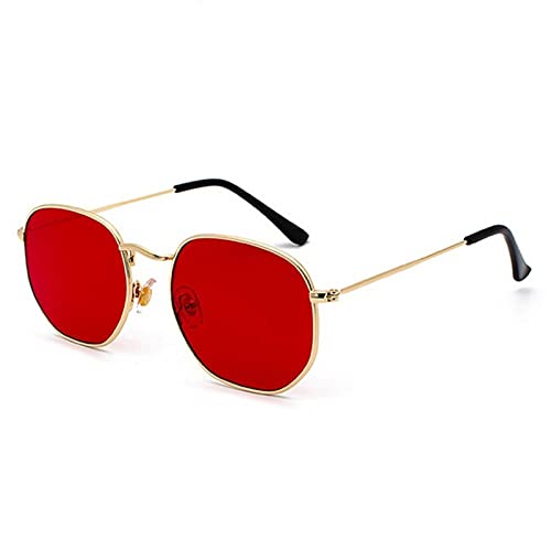 Lunettes de soleil polygone rétro en métal pour sublimer vos terrasses et festivals d'été