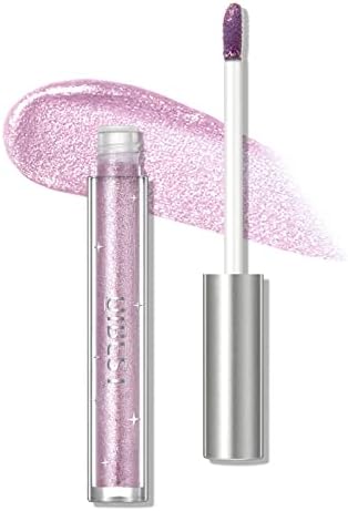 Rosarden Pink Liquid Glitter Eyeshadow, Liquid Eye Glitter, Shimmer Liquid Eyeshadow, Shiny Eyeshadow Makeup,Waterproof Sparkling Eye Shadow Shimmer Glitter Highlighter,Quick Drying Long Lasting,Light Shiny Pink