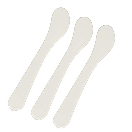 Esowemsn KBD0361 30Pcs White Plastic Cosmetic Mask Mixing Spoon Spatulas Facial Cream Shovels Mud Mask Scoops Skin Care Mask Brushes Applicator cover