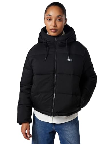 Tommy Jeans Women’s Puffer Jacket with Hood, Black (Black), M