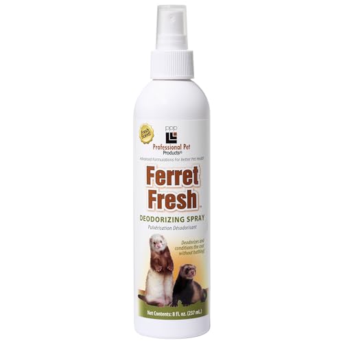PPP Ferret Fresh Deodorizing Spray for Ferrets - Removes Foul Odors and Rejuvenates Fur & Coat - Piña Colada Scent - 8 fl oz