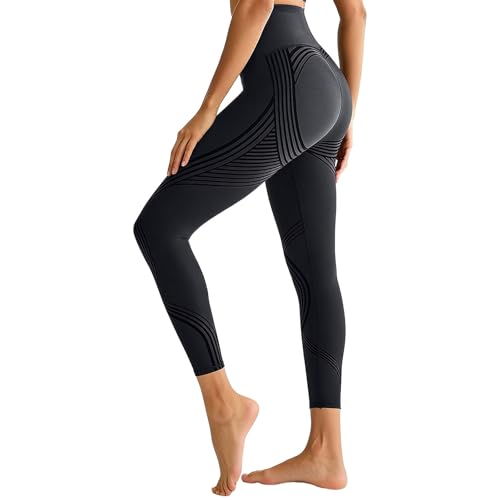 Leggings de yoga para mujer con cintura alta y compresión sin costuras para entrenamiento diario 2