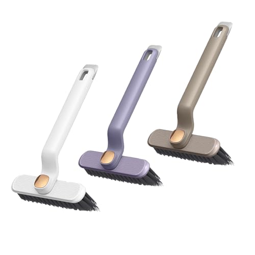 Escova giratória de limpeza de fissuras de 360 graus, multifuncional, escova de cerdas duras para uso doméstico, ideal para limpar casa de banho, cozinha, azulejos, chão e cantos (3 peças)