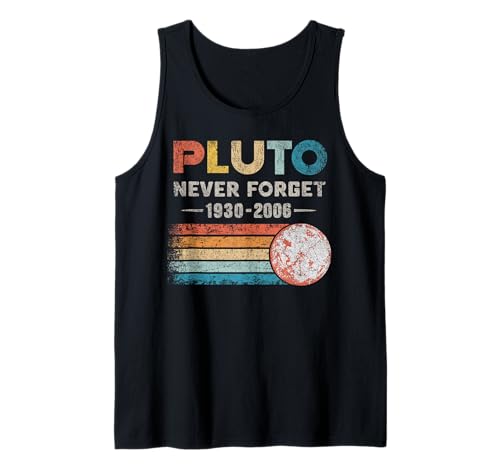 Never Forget Pluto T-shirt vintage rétro Funny Space Science Débardeur