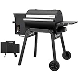 Brisk It Zelos-450 Electric Wood Pellet Smoker Grill – A.I. Smart BBQ Grill with WiFi, 450 sq.in Cooking Area,7-in-1 Outdoor Grill & Smoker, PID Controller (Up to 500°F), Meat Probe, Waterproof Cover