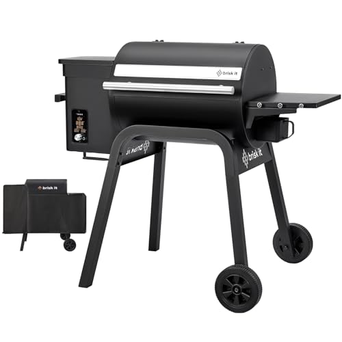 Brisk It Zelos-450 Electric Wood Pellet Smoker Grill – A.I. Smart BBQ Grill with WiFi, 450 sq.in...
