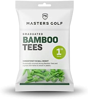 Masters Graduate Bamboo Golf Tees (Lime 1" Bag Of 25)