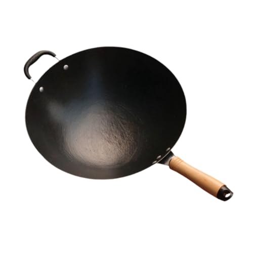 Wok compacto con mango de madera y recubrimiento antiadherente, 36 cm