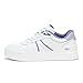Lacoste Womens L002 Evo Sneaker, WHT/LT PURP, 8