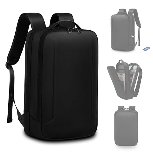 Slim Laptop Backpack for Men, Smart Business Backpack with Scratch Resistant Shell,Commute Backpack Waterproof fit 15.6 Inch Laptop with 3.0 USB,Ideal for Working,Travel, Commuting, Daily