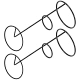 SHINEOFI Soporte Metálico para Conos de Helado de Hierro Negro, Exhibidor Estable 2 Piezas para Restaurante, Fiesta y Tienda, Portaconos Resistente para Helados y Sushi, Adecuado