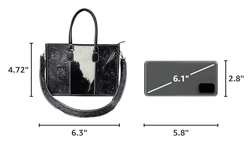 Bolso de mano de cuero natural para mujer Merbaa miniatura 3