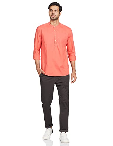 Image of Marks & Spencer Mens Solid Mid Rise Slim Fit Chinos
